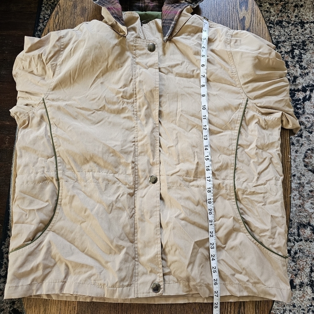 Vintage Blair Khaki Jacket With Removable Wool Interior Size Womens Large Petite - Picture 9 of 15